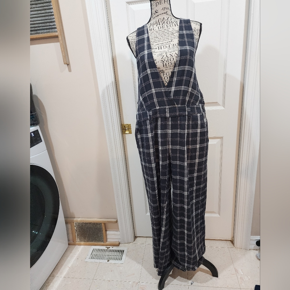 Free People Size 8 Plaid Women's Jumpsuit - Picture 2 of 14